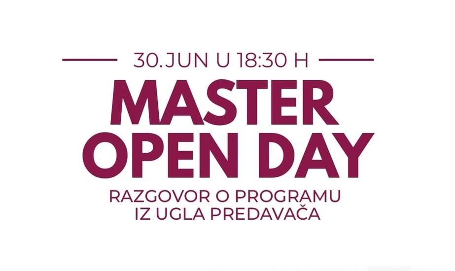 Master Open Day: 30. jun u 18.30 časova