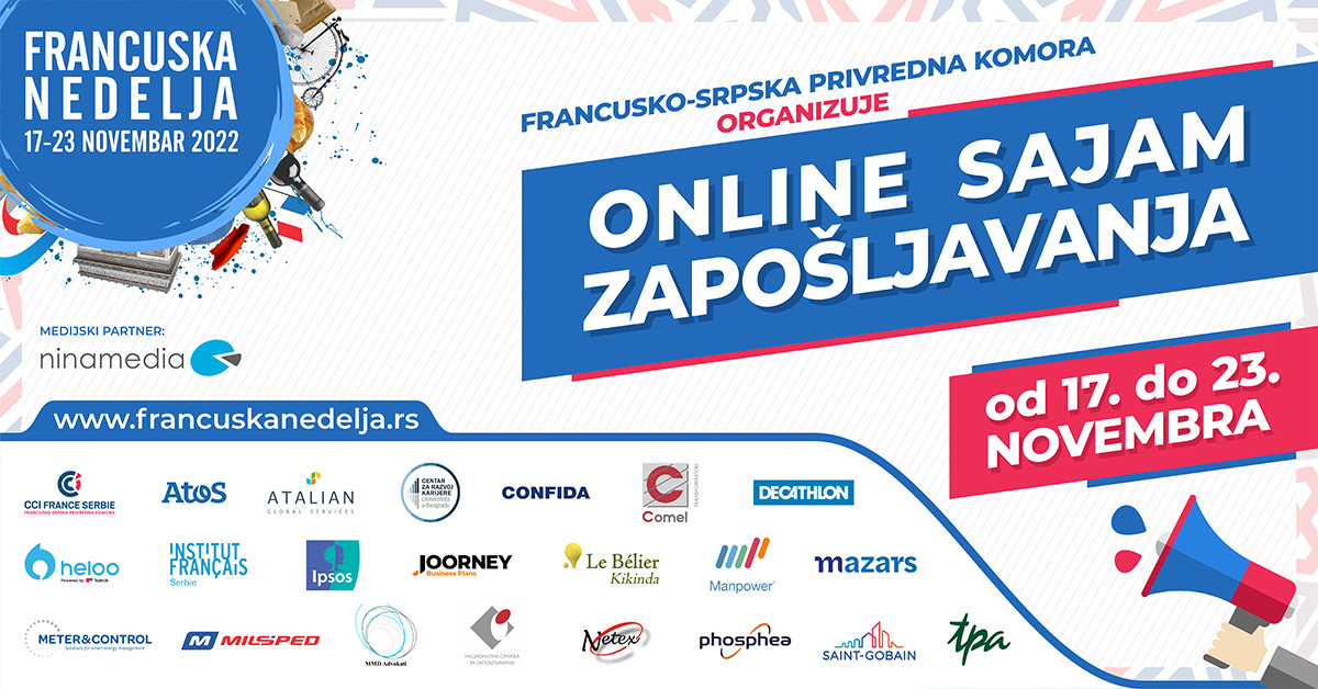 Online sajam zapošljavanja u organizaciji Francusko-srpske privredne komore