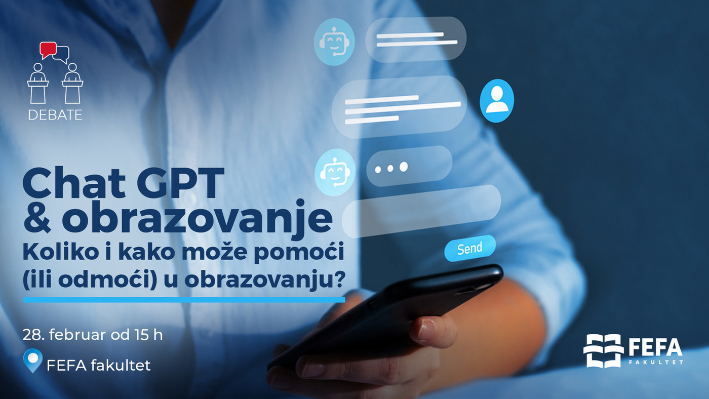 CHAT GPT & OBRAZOVANJE: prijava za debatu