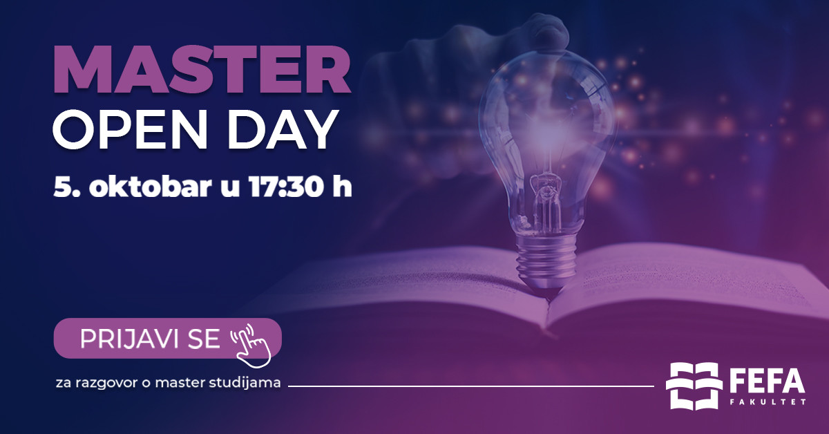 MASTER OPEN DAY: Vidimo se 5. oktobra u 17:30 h